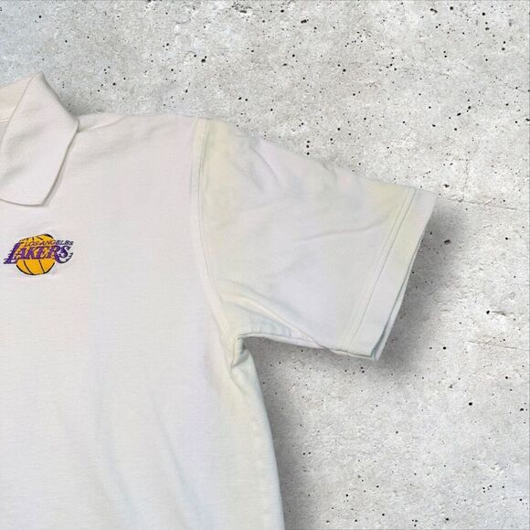 Antigua Los Angeles Lakers Polo Shirt White Embroidered Logo Men’s XL - Picture 3 of 9